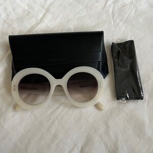 White Isabel Marant Sunglasses with Black Case